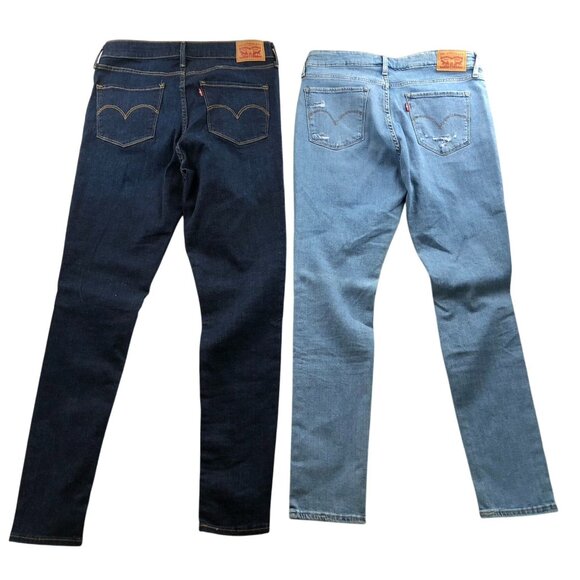 Levi's Womens Jeans Size 31 Lot Of Two 720 & 711 High Rise Skinny Distressed - Picture 2 of 16